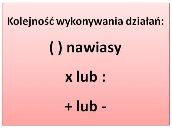 Kolejność działań w matematyce klasa 4 - jak uniknąć błędów w obliczeniach