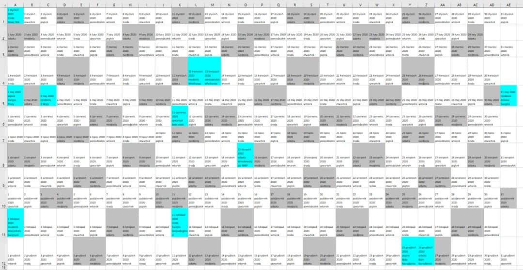 Jak stworzyć kalendarz w Excelu - proste sposoby na łatwe tworzenie
