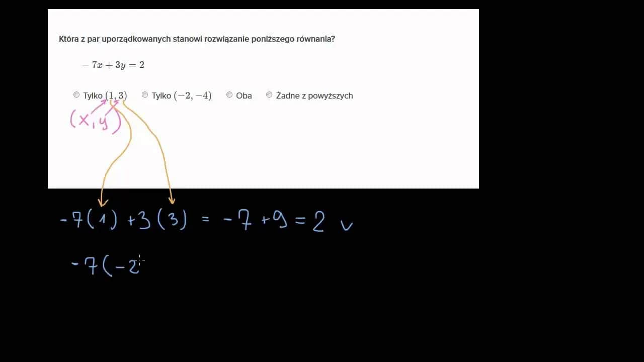 Rozwiąż równanie i upewnij się, że rozwiązanie jest poprawne