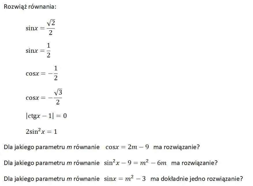 Jak rozwiązywać równania trygonometryczne - proste metody i przykłady