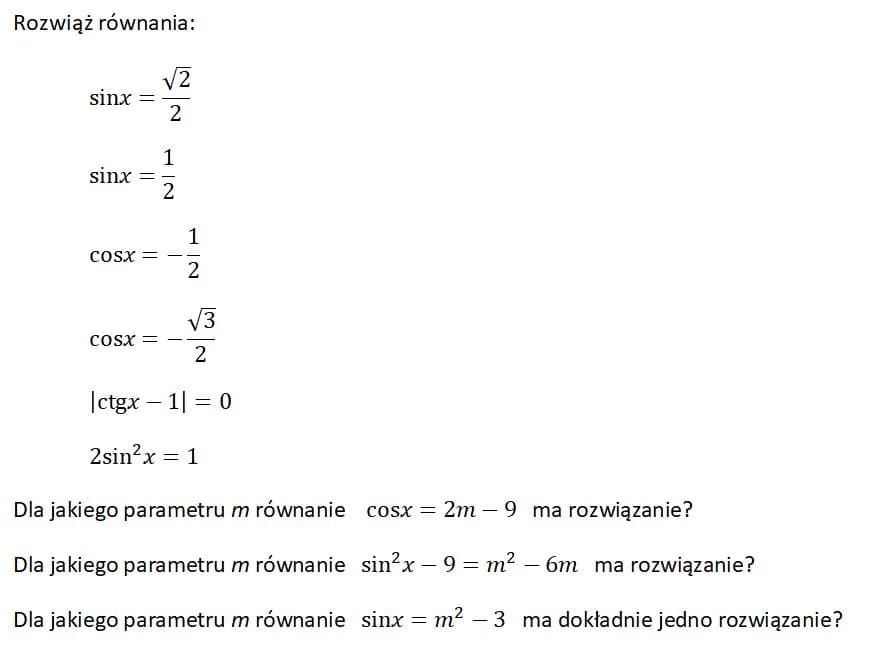 Jak rozwiązywać równania trygonometryczne - proste metody i przykłady