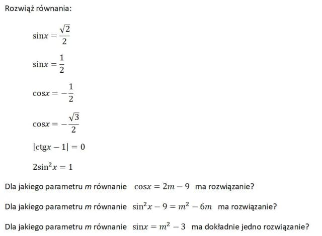 Jak rozwiązywać równania trygonometryczne - proste metody i przykłady