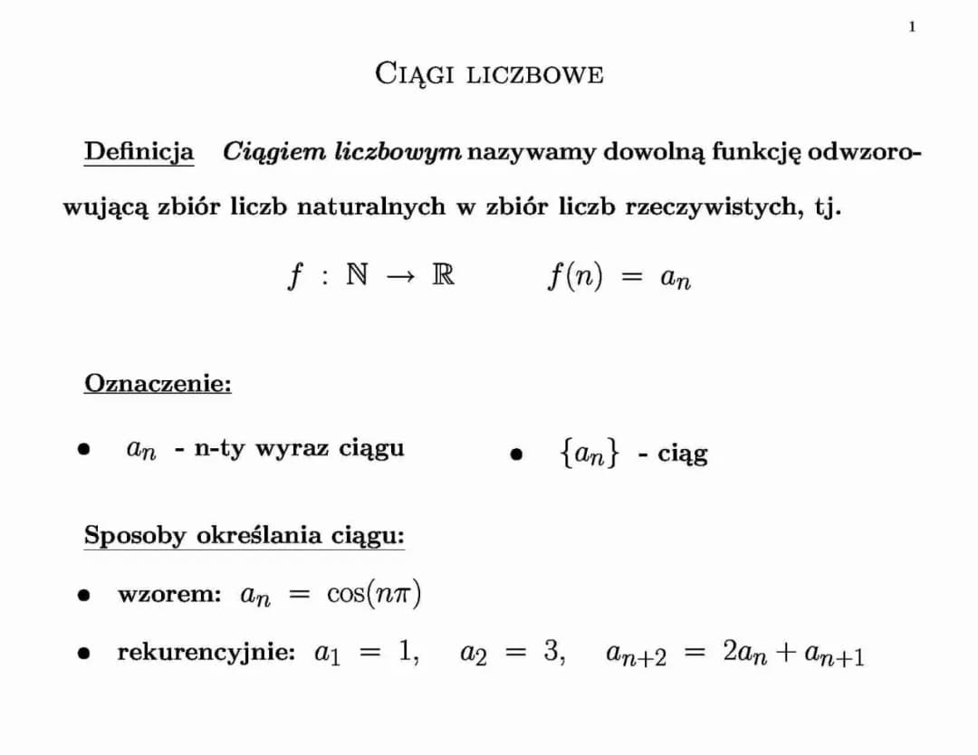 Ciągi w matematyce: zrozumienie definicji, typów i zastosowań