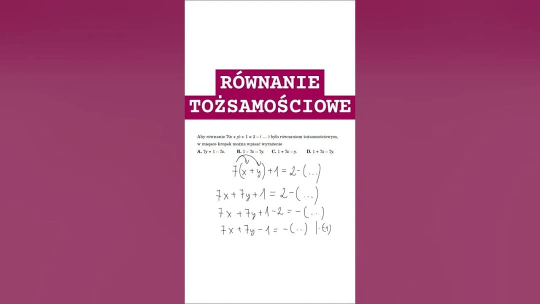 Jak sprawdzić, czy równanie jest tożsamościowe – proste metody i przykłady