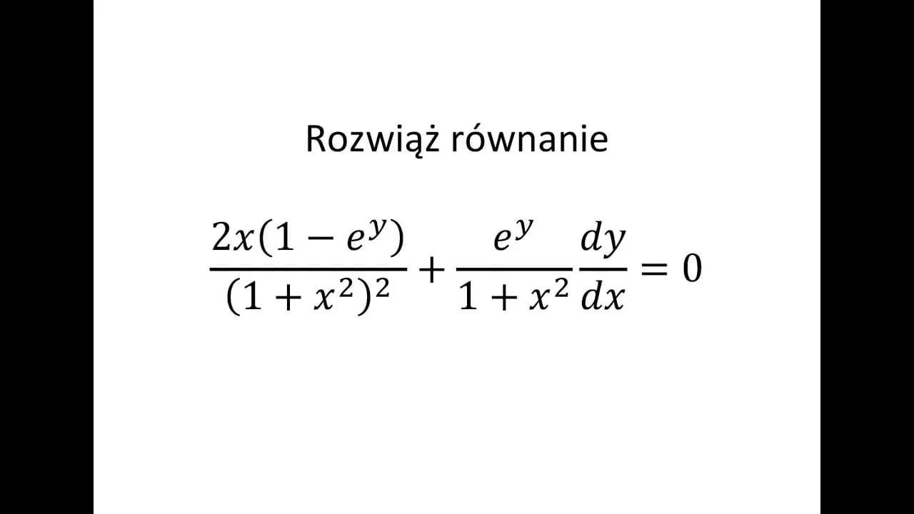 Jak rozwiązać równanie różniczkowe? Sprawdzone metody i przykłady