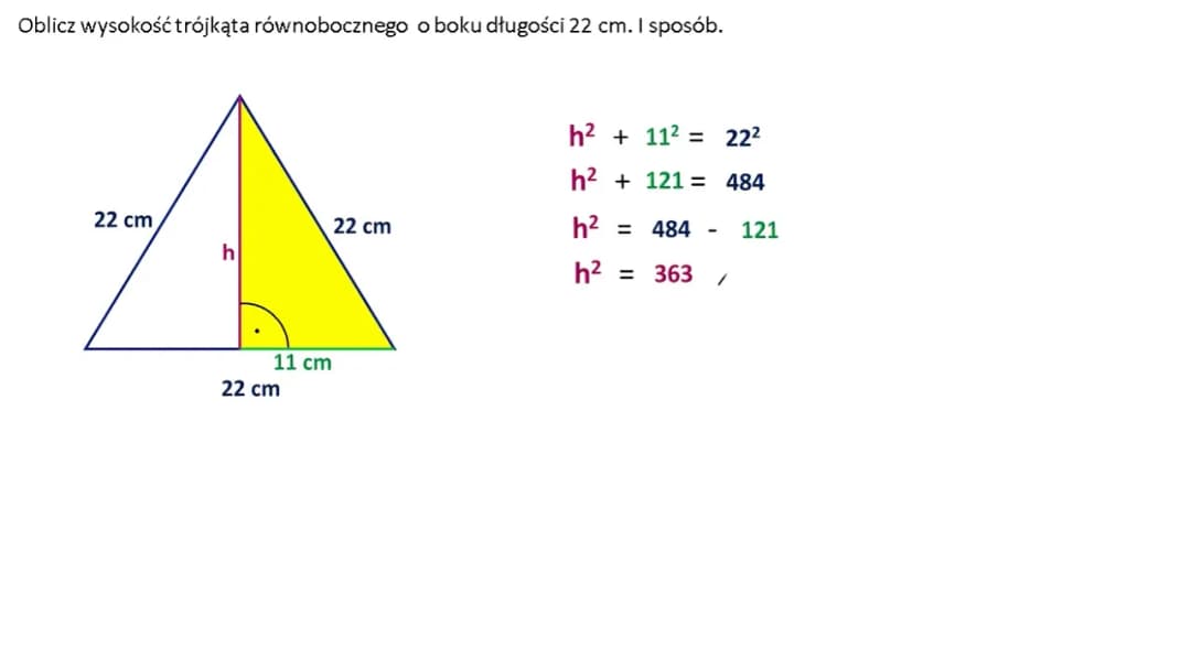 Wysokość w trójkącie - co to jest i jak ją obliczyć?