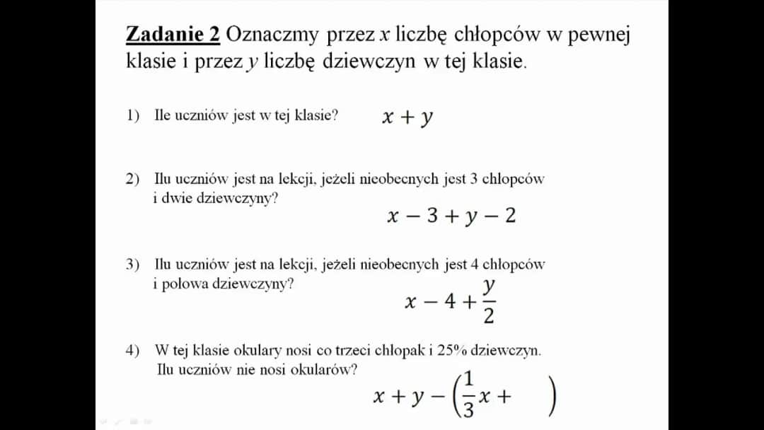 Jak zrozumieć wyrażenia algebraiczne klasa 7 - proste przykłady i ćwiczenia