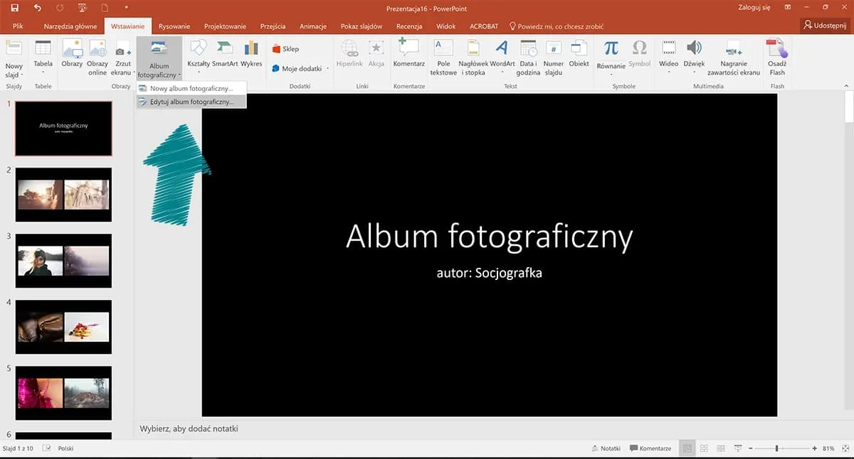 Jak zrobić album fotograficzny w PowerPoint – proste kroki i wskazówki