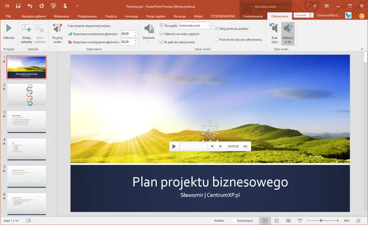 Jak wstawić podkład muzyczny w PowerPoint i ożywić prezentację